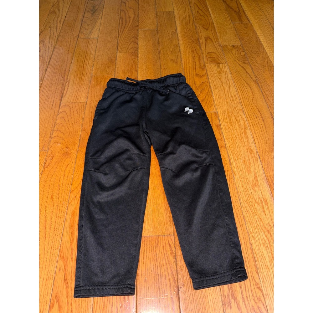 Place Sport Kids Black Activewear Track Pants Joggers Size S 5/6 Reflective Logo